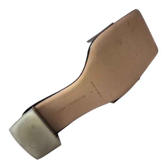 Good American Square Toe Ombre Block Heel Slide Sandals Sz 6 - Picture 7 of 9